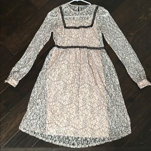 ASOS Blush & Black Lace Maternity Dress